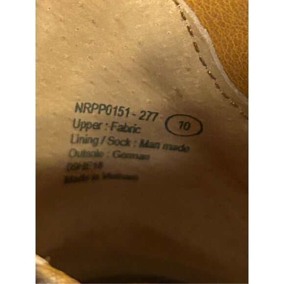 Not Rated Strappy Heeled Sandal Boots 10 Faux Suede Brown Block Heel Back Zip - Picture 8 of 8